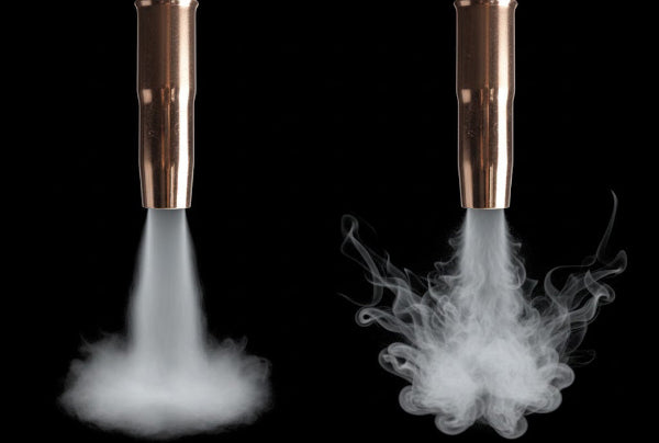 Mig welding gas flow rate (stable/turbulence）